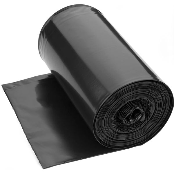 Waikas 8 Gallon Trash Bags, 40 Counts, Flag Garbage Bags with No Flaps and No Ties, 55 * 65cm, 7g/pcs,Unscented, Black