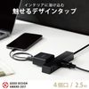 Elecom AVT-D3-2425BK Power Strip Showing Interior Roo't 4 Outlet 6.5 ft (2.5 m) Black