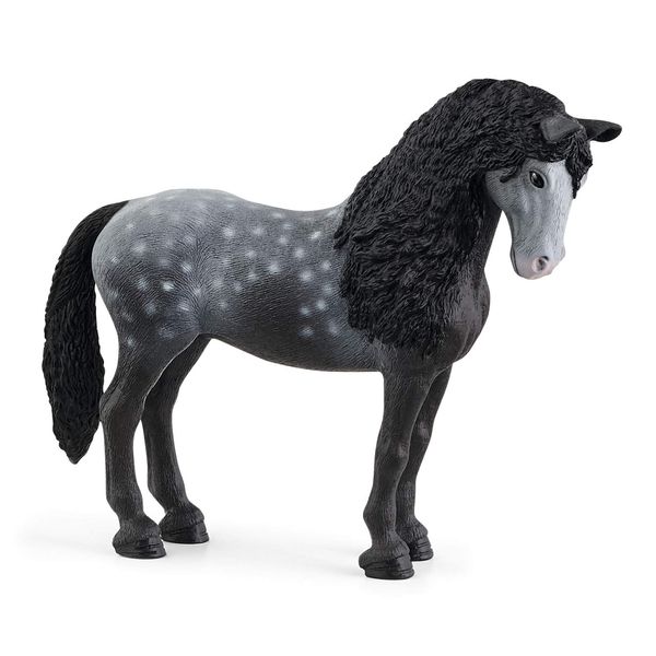 Schleich Horse Club Pura Raza Española Stallion Mare Figurine - Detailed Horse Toy with Dappled Gray Coat, Durable for Education and Imaginative Play for Boys and Girls, Gift for Kids Ages 5+