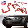 BDTrims Bumper Raised Letters Compatible with Acura TL 2004-2008 Front Raised (Red)