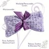 Sonoma Lavender Spa Mask, Heatable/Chillable Aromatherapy Eye Pillow with Lavender Infused Flaxseed Insert, Eye Compress for Stress Relief with Removable and Washable Cover (Lilac Dot)