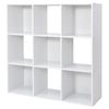 9 Cube Storage Wooden Bookshelf Organizer Customizable W/5 Removable Back Panels