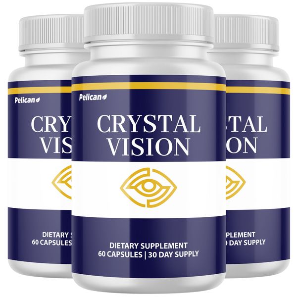 Crystal Vision- Eye Support with Lutein- 3 Bottles- 180 Capsules