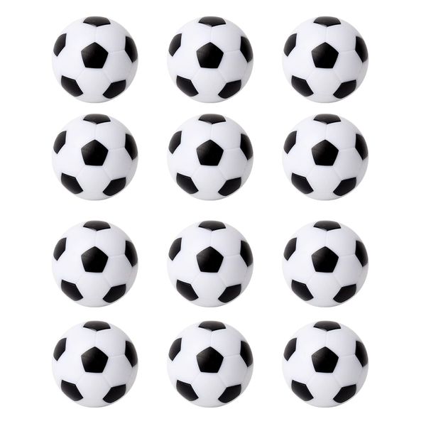 GSE Foosball Table Replacement Balls, 36mm Tabletop Soccer Football Balls for Foosball Table Accessories (White-12 Pack)