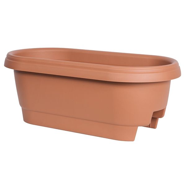 Bloem Deck Balcony Rail Planter: 24" - Terra Cotta