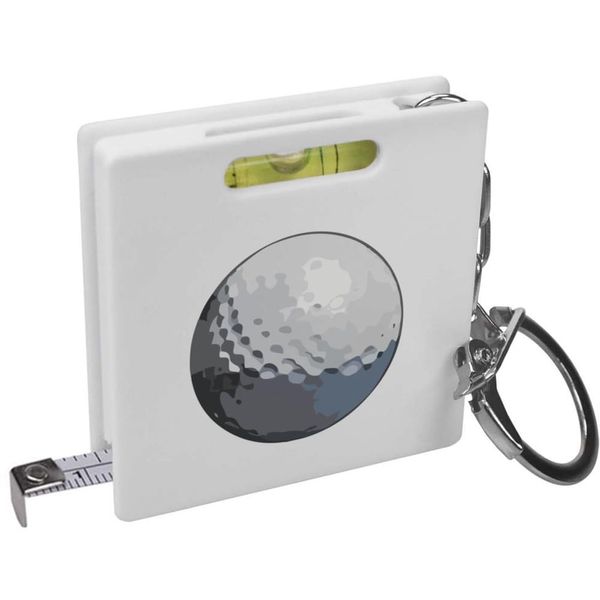 Azeeda 'Golf Ball' Keyring Tape Measure/Spirit Level Tool (KM00038530)