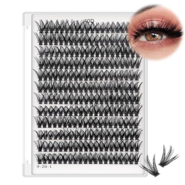 Bodermincer 240 Pieces C Curl 20D Cluster Eyelashes 0.07mm Professional Makeup Individual Eye False Wholesale Bulk 20D