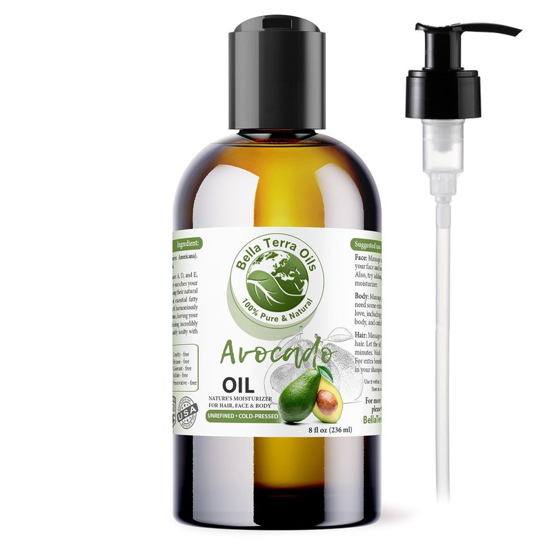 Bella Terra Oils - Avocado Oil 16 Oz - Harness The Nutrient Power Of Pure Avocado