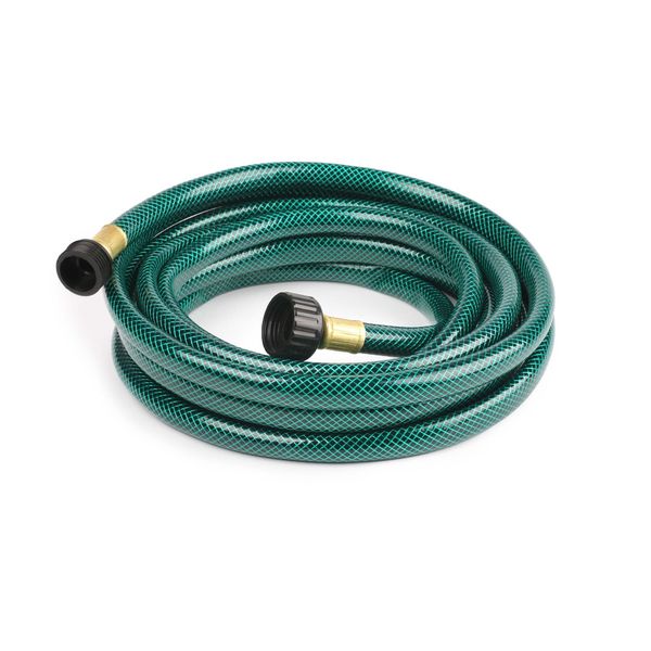 FUNJEE 1/2" 15 FT Outdoor Garden Hose for Lawns, Boat Hose, Flexible and Durable,No Leaking, GHT Fitting for Household (Green, 15FT)