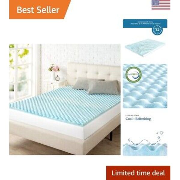 Cooling Plush Memory Foam Mattress Topper - Superior Softness - Twin