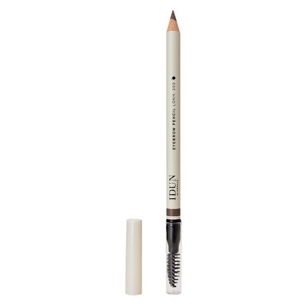 Idun Minerals - Eyebrow Pencil - Naturally Feathered, Minimally Enhanced - Styled For A Dramatic Impact - Smooth And Textured Blendability - Adds Definition And Shape - Lonn Brown - 0.03 oz