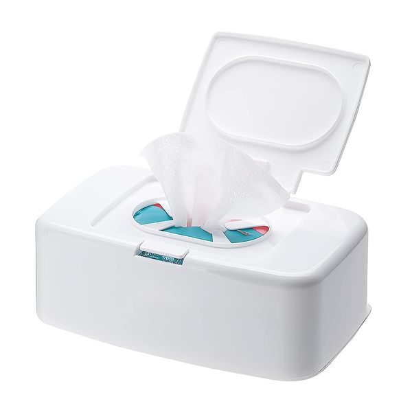 Wipes Dispenser, Sealed Tissue Storage Box Baby Wet Wipes Case Dry Wet Tissue Paper Case Holder Keep Wipes Fresh Reusable Wipes Box for Home Office Desk