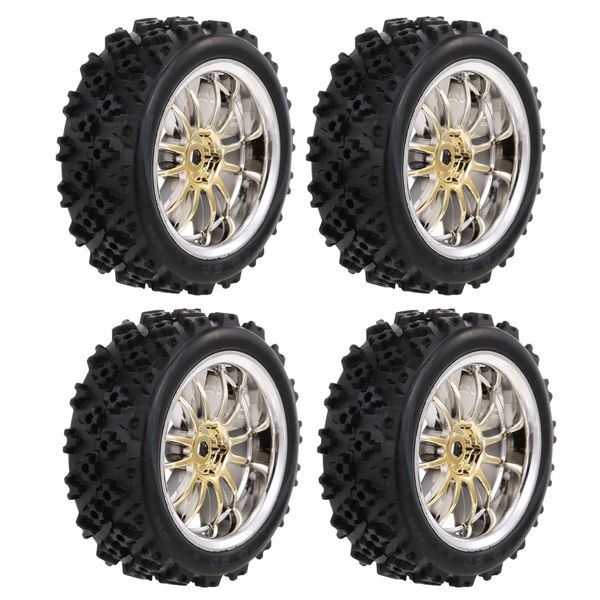 NOELAMOUR RC1/10 Tires, RC Car Tires, RC Off-Road Car, RC Buggy (Set of 4)