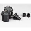 AmScope Canon SLR/DSLR Camera Microscope Adapter 2X Magnification w 2 Adapters
