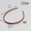 Motique Accessories Thin Headbands for Women Solid Satin 4 Pack (Camel)