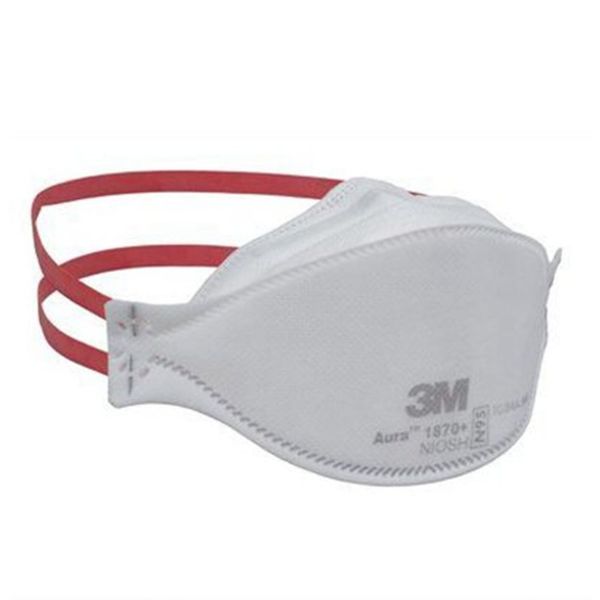 3M Aura Particulate Respirator Surgical Mask Flat Fold 20 per Box 1870+