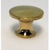 5/8" Polished Turned Solid Brass BOOKCASE Knob desk small cabinet drawer pull