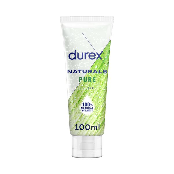 Durex Naturals Pure, Water Based Lube, 100ml each, Natural Ingredients, pH Neutral, Suitable for Vaginal Moisture And Dryness