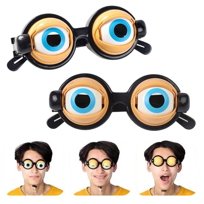 ZUOTAI Funny Goods, Eye-moving Glasses, Set of 2, Funny Party Glasses, Costume, Parties, Events, Year-end Parties, Comics, Comics, Farewell and Farewell Party