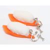 Food Sample Earrings (Silver) Miniature Sushi (Salmon)