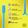 Denture Dart V4 Hard Plastic Denture Brush - Denture Gel Adhesive Remover - Remove Denture Gel Adhesive from Mouth & Gums, Oral Hygiene Products, Scraper w/Textured Grip and Rigid Bristles