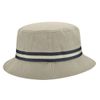 Kangol Stripe Lahinch Bucket Hat, Grey, Medium
