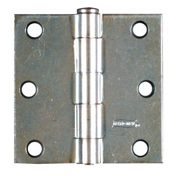 3" Zinc Plated Removable Pin Broad Hinges (Pack of 2)