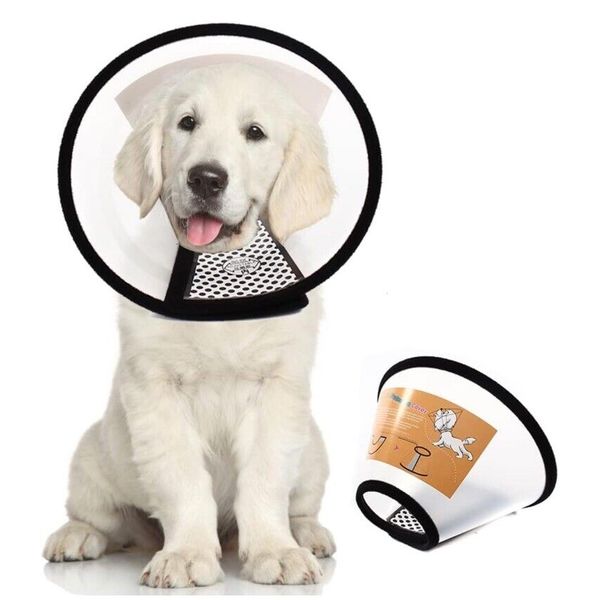 Plastic Pet Recovery Collar for Dogs and Cats After Surgery Adjustable Size 1+