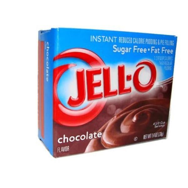 Jell-O Chocolate Flavor Sugar Free Instant Pudding & Pie Filling (4-Pack)