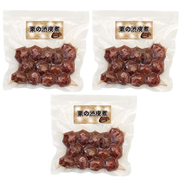 Boiled Chestnut Bark from Korea, 6.0 oz (170 g) x 3 Bags Set, Japanese Chestnuts with Astrous Skin, Sweet Deal, Japanese Sweets, Snacks, Tea Ceremony, Marron Lasse, Souvenir, Single Item