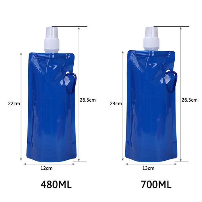 Folding Water Bottle 700ml Sports Travel Hiking Collapsible