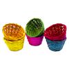 EDUPLAY 200155 Bamboo Baskets Set of 6 Coloured (1 Set)