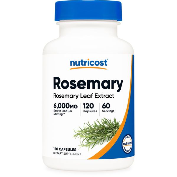 Nutricost Rosemary Extract (6,000mg Equivalent) 120 Capsules - Rosemary Leaf