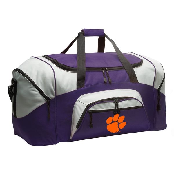 Clemson University Duffle Bag Clemson Tigers Gym Bags Purple One Size