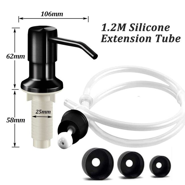 Stainless Steel Sink Soap Dispenser Extension Tube Kit for Kitchen Sink  Hand Pumps for Detergent Liquid Soap Lotion 