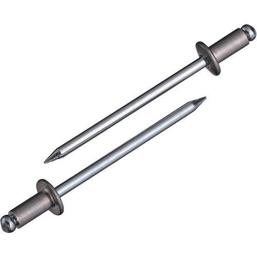 Lobtex Blind Rivets Eco Pack Aluminum / Steel 4-2 (80 pieces) NSA42MP Rivet Diameter: 0.13 inches (3.2 mm) x Rivet Length: 0.26 inches (6.5 mm)