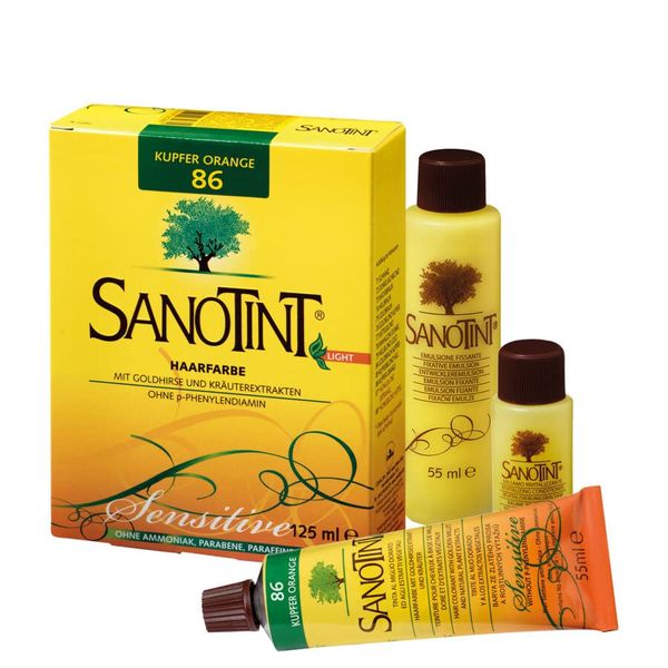 Sanotint Sensitive Hair Colour No. 86 "Copper Orange" - 1 x 125 ml - Natural Hair Colour with Valuable Plant Active Ingredients
