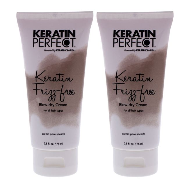 Keratin Frizz-Free Bow Dry Cream by Keratin Perfect - 2.5 oz - Pack of 2