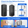 MYPIN Smart Door Lock - Fingerprint & Keyless Entry, App Control, Auto Lock, Waterproof