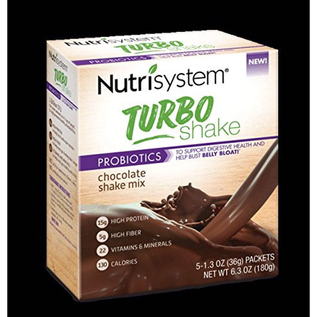 Nutrisystem Turbo Shake Probiotics, Chocolate Shake Mix, 5 Little Packets