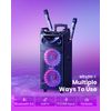 Moukey 280W Portable Speaker Bluetooth Sing Machine Double 10" Woofer PA System