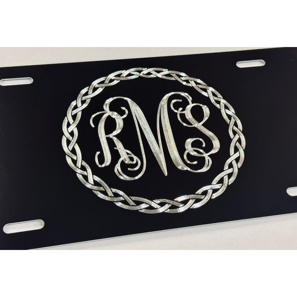 Custom Personalized Celtic Frame Monogram License Plate Vanity Car Tag
