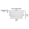 Slim LED lighting recessed square, 6500K, 18W