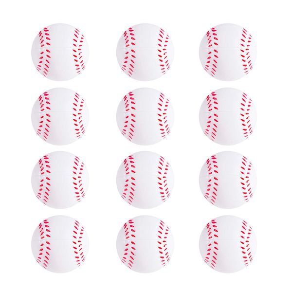 Super Z Outlet Mini Foam Sports Balls 12 Pack for Kids Adults Mini Baseball Football Basketball Soccer Stress Bulk Toy Game Party Decoration Relaxable (Baseball)