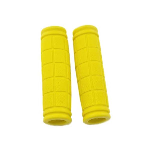 2 PCS Fluorescent Yellow Lock-on Bicycle Handlebar Grip Bar