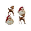 EYELET OUTLET LLC Santa & Deer Eyelet Outlet Shape Brads 12/Pkg
