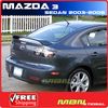 2003-2009 Mazda 3 Sedan Rear Trunk Spoiler 2 Post Painted 22V SUNLIGHT SILVER