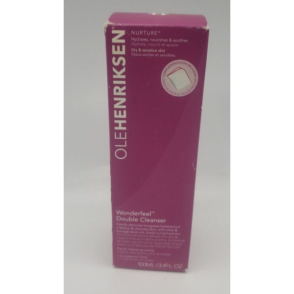 Ole Henriksen Wonderfeel Double Cleanser Face Wash 3.4oz + Cloth Damaged Box