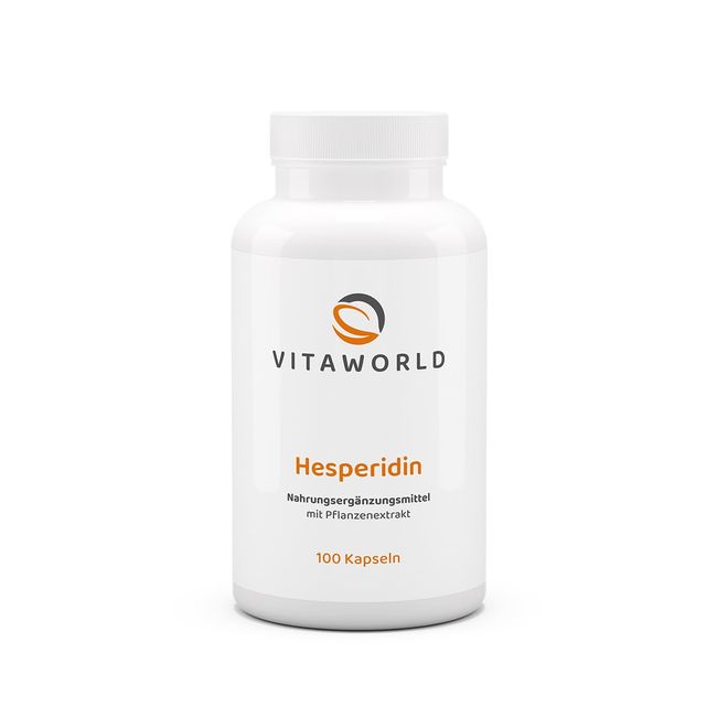 Vita World Hesperidin 100 Kapseln Vegan 100 % Natürliches Hesperidin Apotheke Herstellung