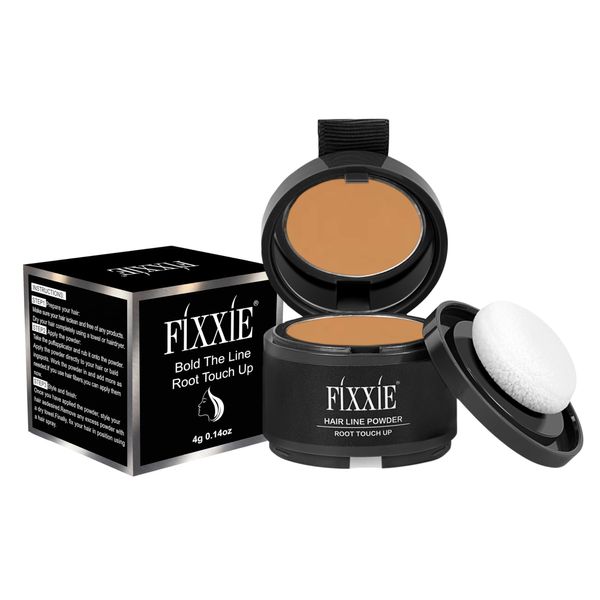 Hairline Powder, Root Touch Up Dark Blonde Powder, Instant Hair Loss Concealer Hair Powder for Thinning Hair, Windproof & Sweatproof Hair Root Cover Up Powder with Mirror and Puff